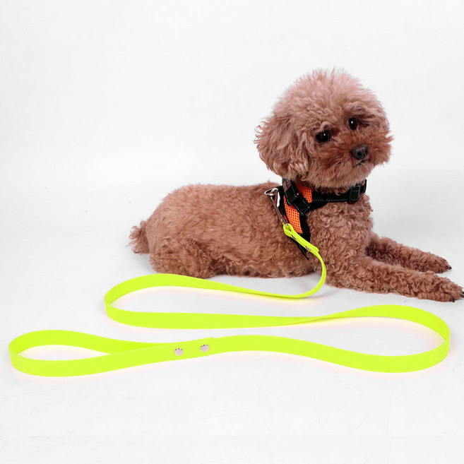 딩동펫 강아지 일체형 방수 리드줄, 라이트그린, 1개