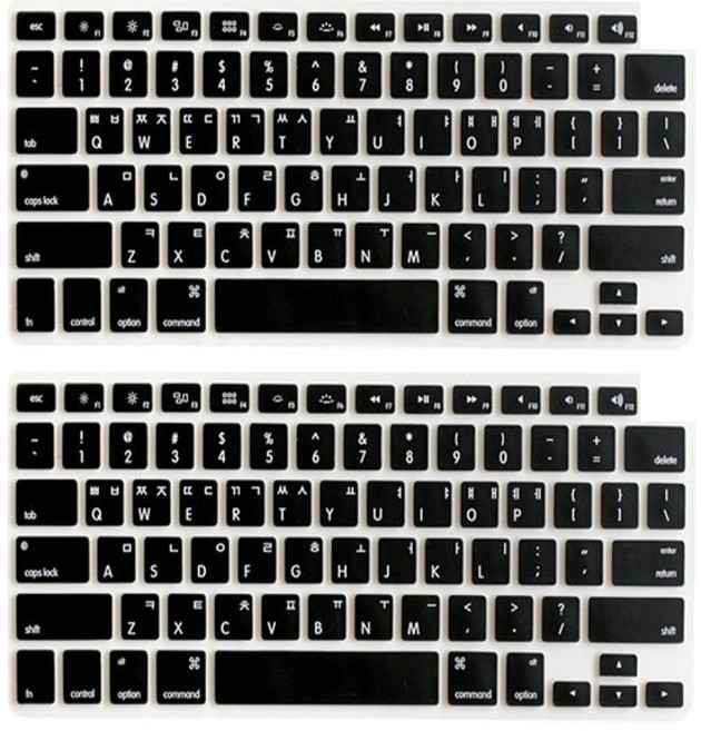 뉴 맥북 에어 M1 A2337 컬러 키스킨 2p, 블랙, 1개