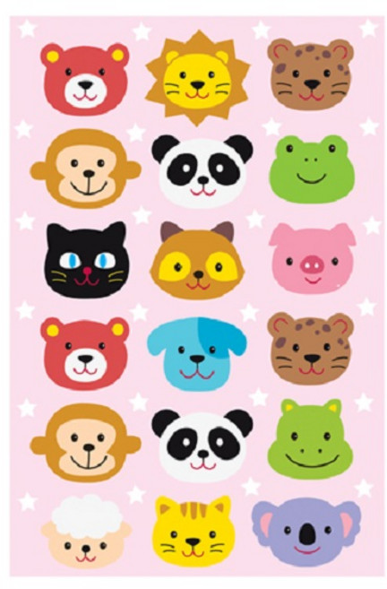 환타스틱스 쁘띠스티커 애니멀팡팡 PS-22028, 10개, 혼합색상