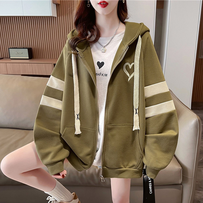 메이첼 베르토 배색라인 루즈핏 후드 집업 11451