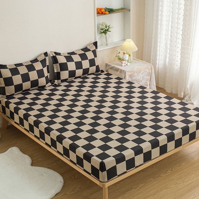 봄날애 코튼 미끄럼방지 고정형 매트리스 커버