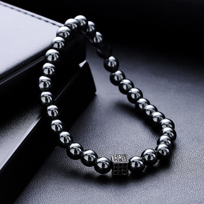 트립킹 흑요석 팔찌 패션 액세서리