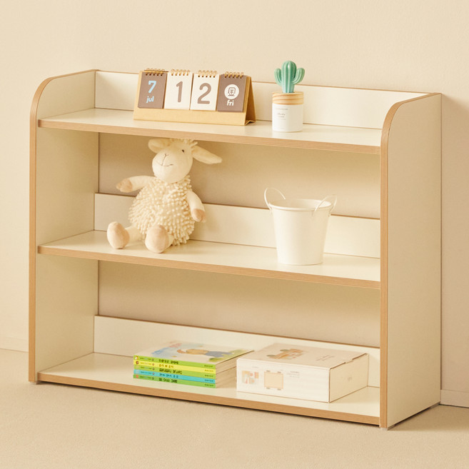 예다움 아동용 낮은 교구장 3단, 크림