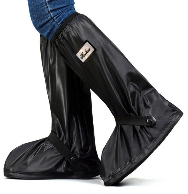 에버하우스 고급형 라이딩 방수 신발커버 XL 2p, 블랙, 1세트