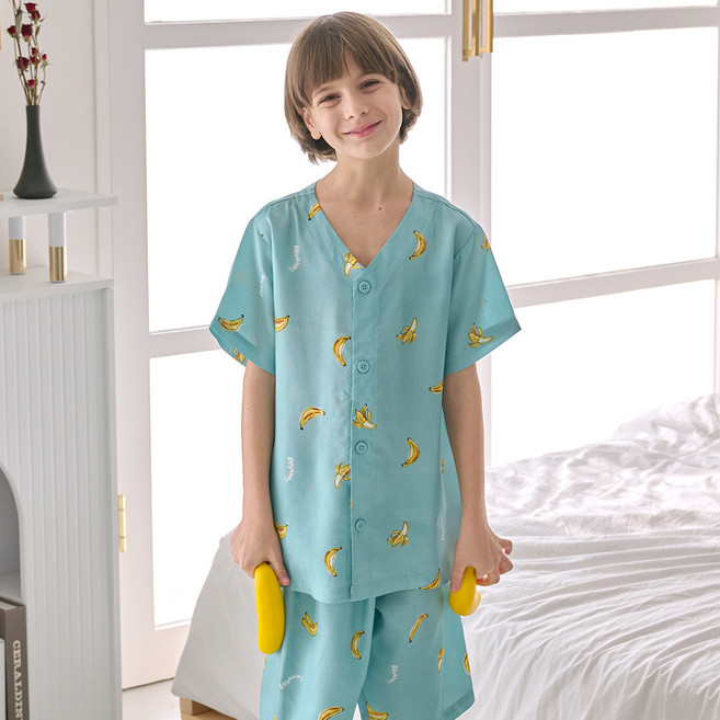 메종마밤 아동용 쁘띠바나나 학생 5부 잠옷