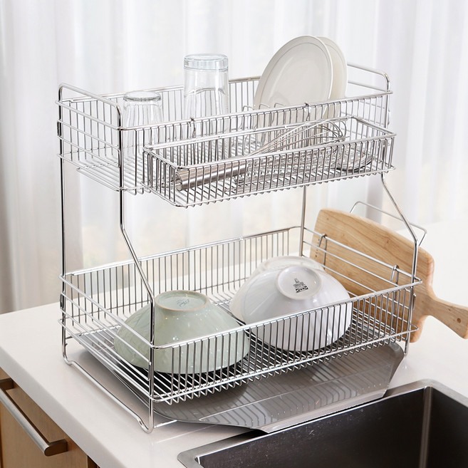 올스텐 디바인 식기건조대, 실버, 1개, 2단