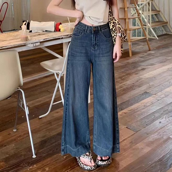 Raratina 女款Keneth寬版涼感水洗牛仔褲