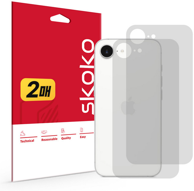 스코코 무광 휴대폰 후면 외부보호필름 2p 세트, 1세트