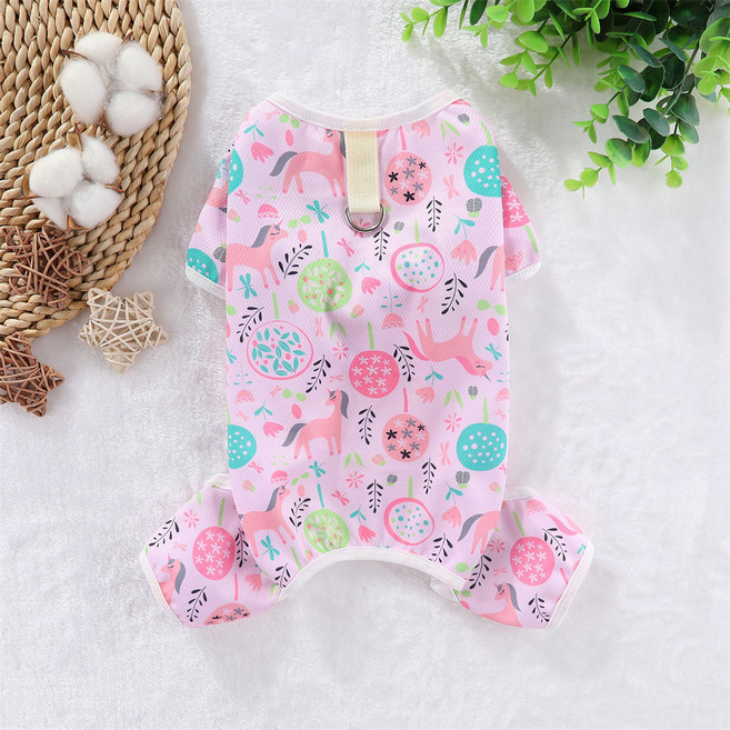 요런개 반려동물 올인원 메쉬 통기성 옷, NO 04 유니콘, 1개