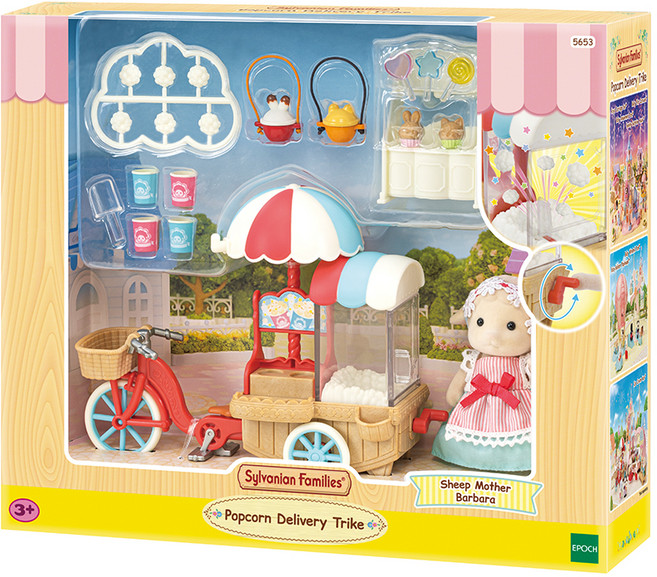 EPOCH Sylvanian Families 森林家族 5653 噗噗爆米花腳踏車公仔套組, 1套