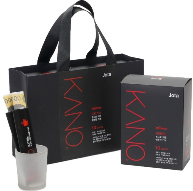 Indikay Jota Kano 咖啡生日零用錢驚喜禮物組, 黑色, 1組