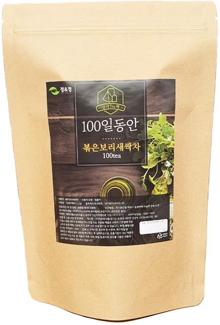 정앤정 볶은보리새싹차 삼각티백 1.2g x 100p, 120g, 100개입, 1개