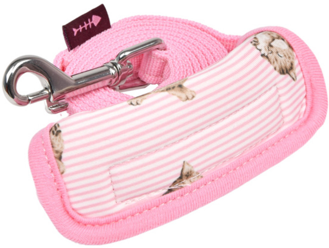 캐츠피아 고양이 키튼 산책 리드줄 CAXA-AL9514, 핑크, 1개