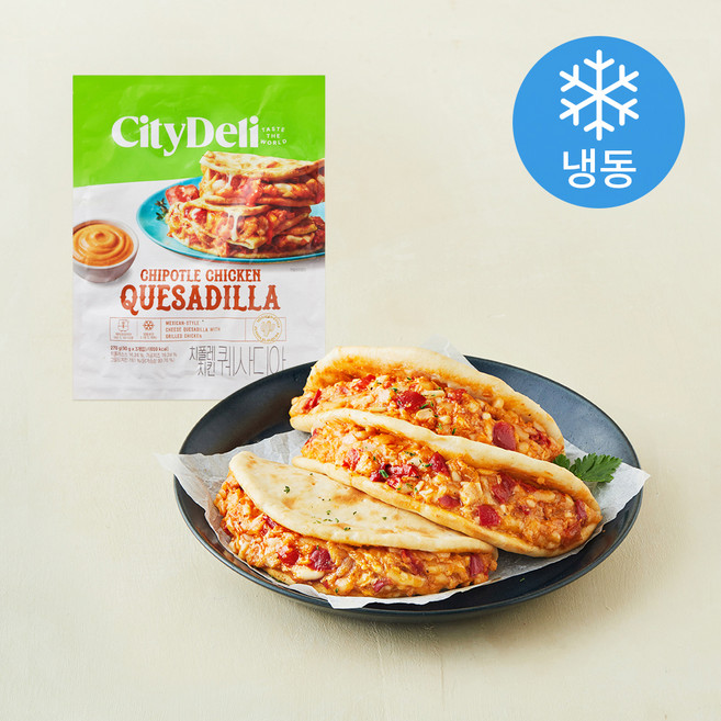 시티델리 토마토 치킨 퀘사디아 (냉동), 90g, 1개, 3개입