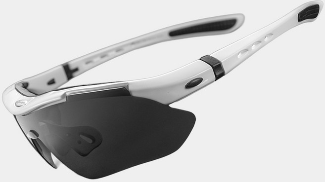 락브로스 스포츠 라이딩 방풍 자전거 러닝 낚시 등산 편광 선글라스 0089, WHITE 10002, 1개