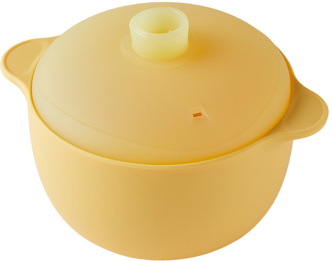 잼먹 실리콘 토핑 이유식 찜기 800ml, 단품, 1개, 옐로우