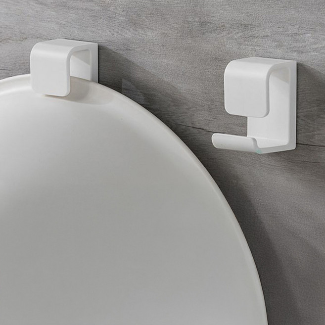 고씨네 깔끔 무타공 욕실 세수 대야걸이 거치대, 화이트, 2개