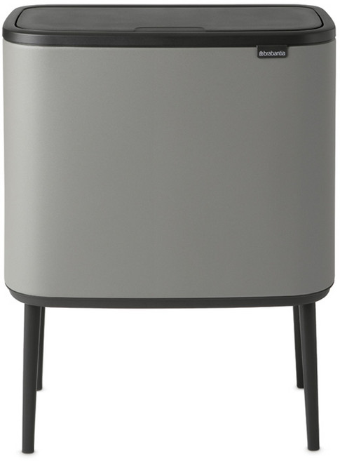 브라반티아 보터치빈 이너버킷 미네랄코팅 듀얼 휴지통 11L + 23L, 콘크리트그레이