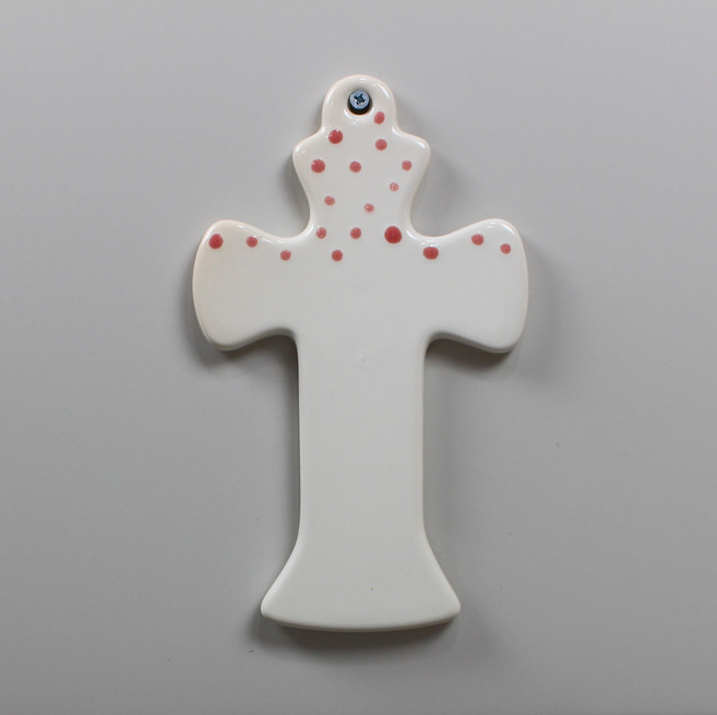 달소금 국산 벽걸이 십자가, 마블핑크