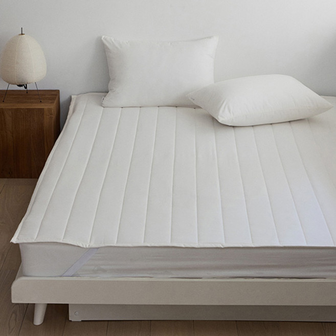 쉬즈홈 국내 생산 위캔드 사계절 누빔 고정밴드 침대패드, 아이보리