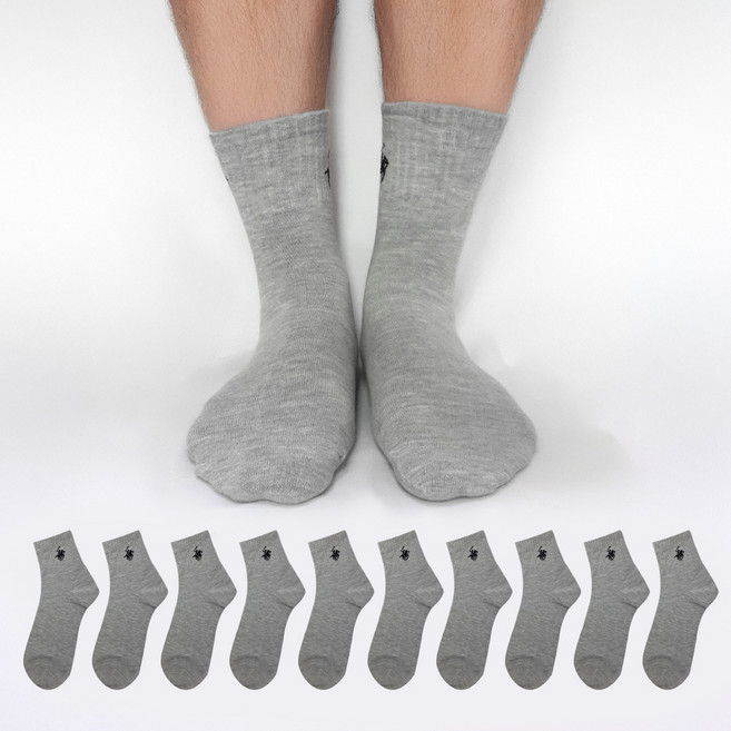 BEVERLY HILLS POLO CLUB 比佛利保羅 男性迷你馬標襪 10雙