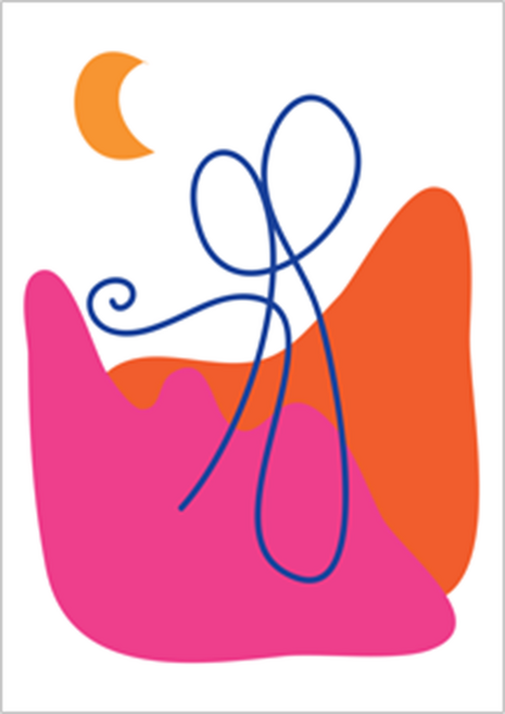 진심디자인 감성 아트웍 디자인캔버스 E 무드 패인팅 라인 E-33 비비드 라인 나이트, 화이트