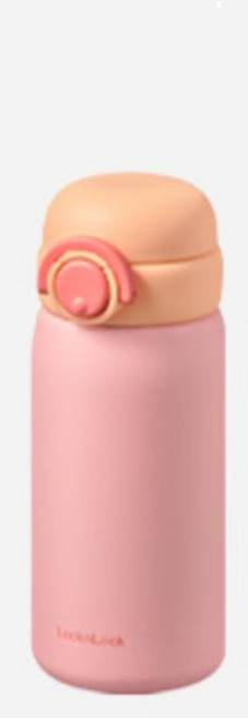 락앤락 스쿨핏 스위치캡 텀블러 LHC3384, 핑크(LHC3384PIK), 380ml, 1개