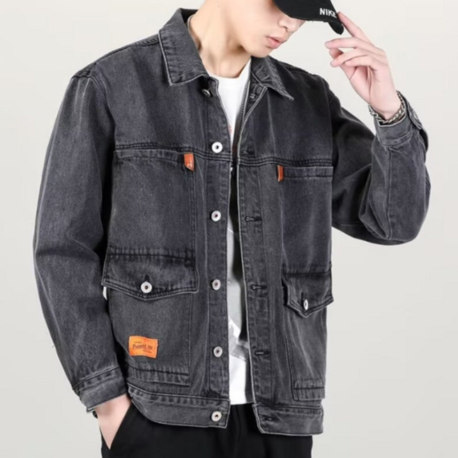 JTL男款寬鬆線條時尚牛仔夾克