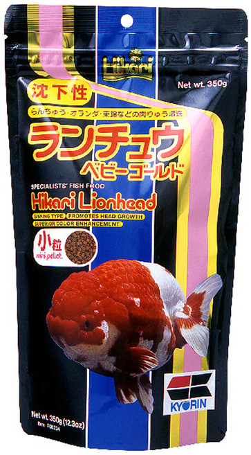 히카리 라이언헤드 침하성 금붕어 사료, 350g, 1개