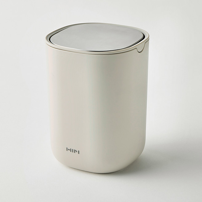 한샘 매트 미니 스윙빈 휴지통 1.5L, 라이트그레이