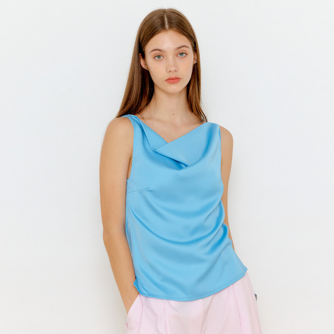 GENERAL IDEA 女款時尚亮面無袖T恤 S22D04010