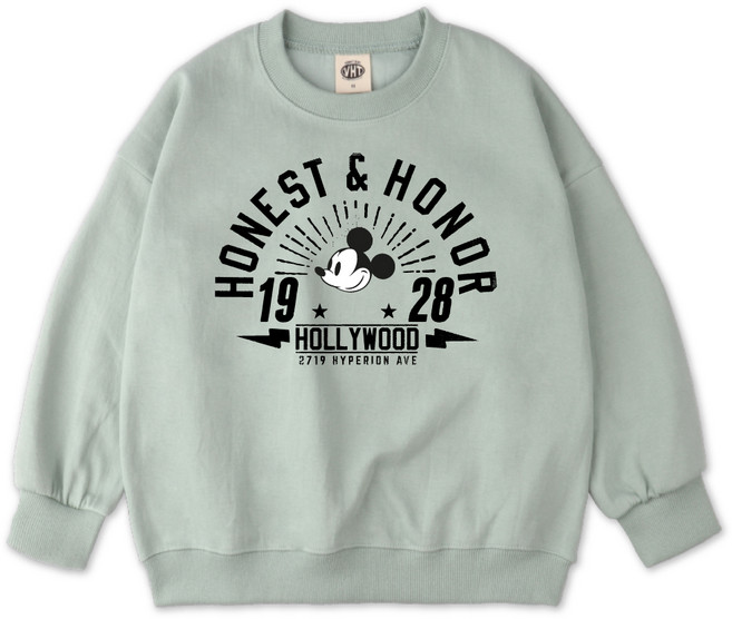 벤힛 아동용 디즈니 미키 오버핏 특양면 맨투맨 DNMKOT2008F