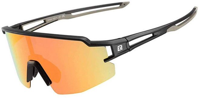 락브로스 스포츠 하프프레임 고글 10171, 블랙, 1개