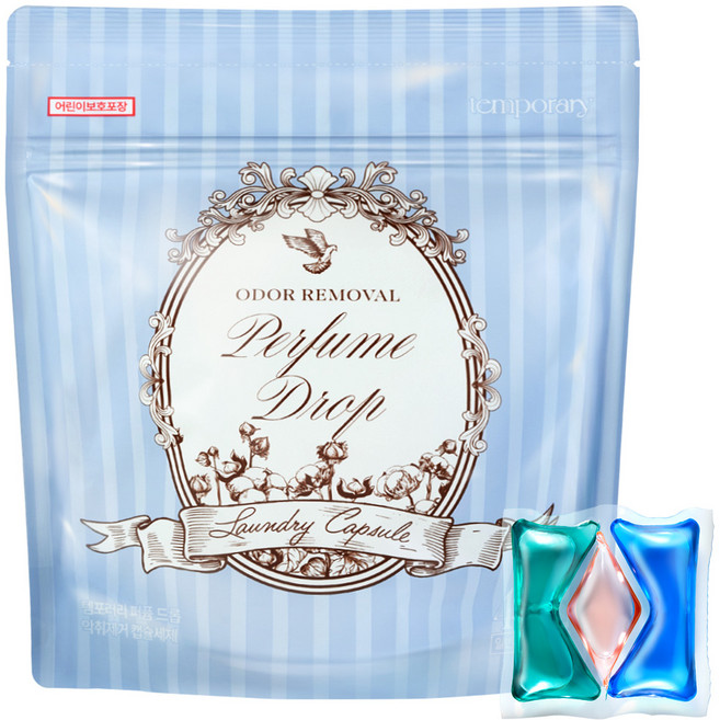 템포러리 퍼퓸 드롭 악취제거 캡슐세제, 40개입, 9g, 1개