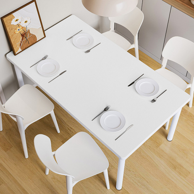 트리아노 가죽 방수 테이블 매트, 화이트, 1개, 80 x 160 cm