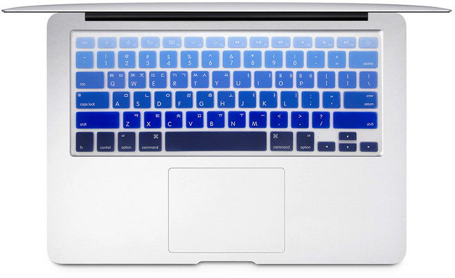 2024년 맥북 프로16 M4 키보드 컬러 키스킨 A3186, 블루그라데이션, 1개