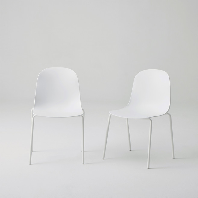 한샘 일반형 라이트 체어, 화이트, 2개