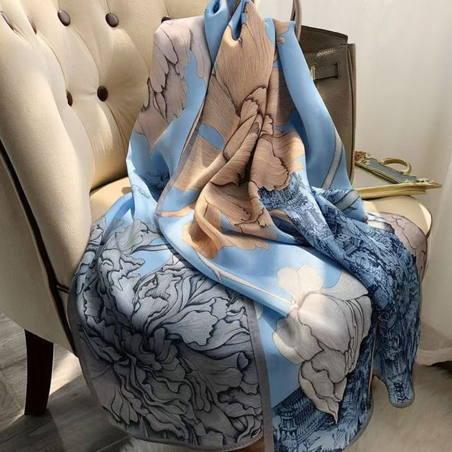 시크힐즈 셀리스틴 실크 대형 숄 스카프 11020