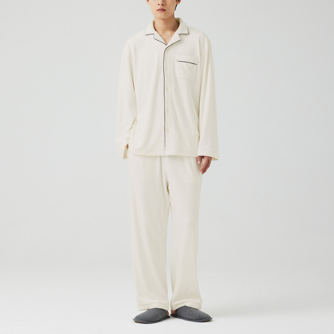 JAJU 남성용 플리스 파자마 세트