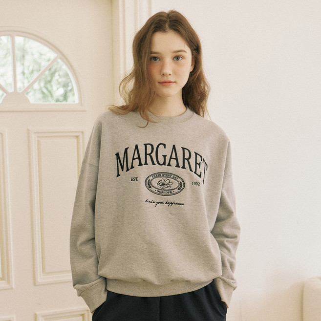 아워호프 여성용 마가렛 엠브로더리 그래픽 스웨트셔츠