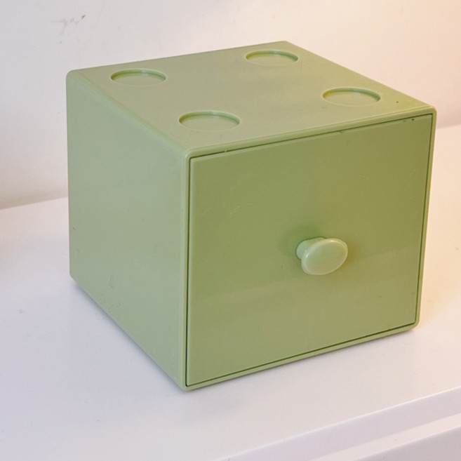 선빛 블록 파스텔 미니서랍 인테리어 정리 수납함, 그린, 2개