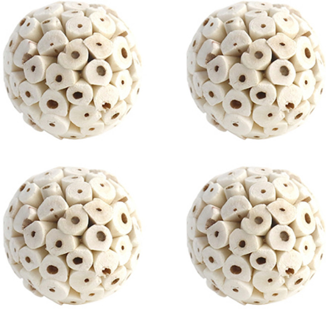 솔라볼 앵무새 장난감 4cm, 혼합색상, 4개