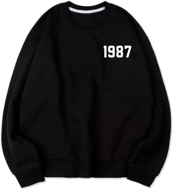 벤힛 남녀공용 1987 세미 오버핏 소프트 기모 맨투맨