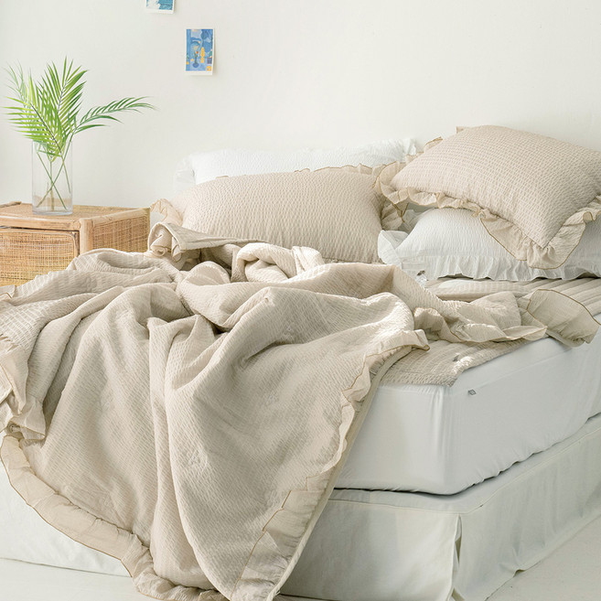 올리비아데코 메이비 시어서커 리플 여름 차렵 이불