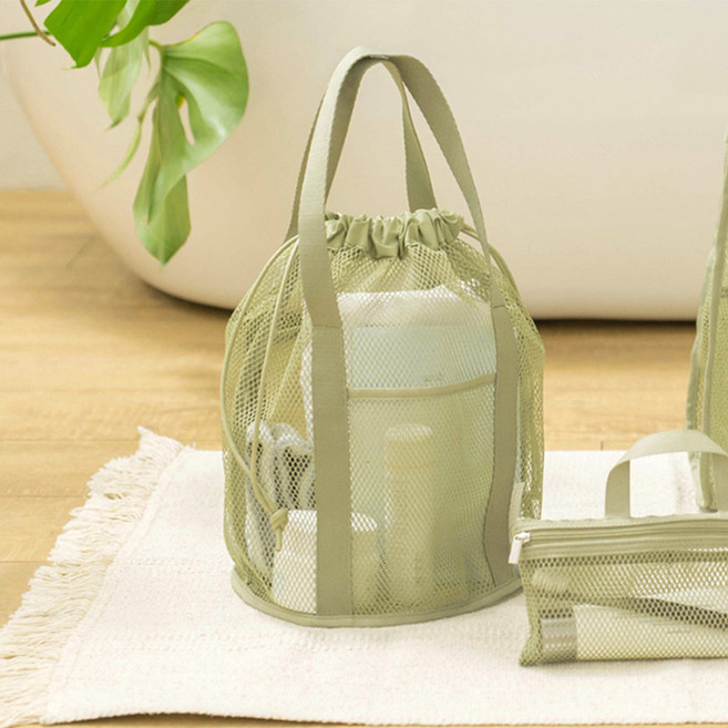 엘쏘 파스텔 망사 메쉬 목욕 수영가방