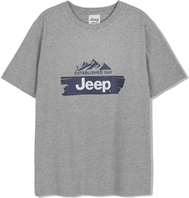 지프 남녀공용 마운틴 빅로고 반팔 티셔츠 JO6TSU395