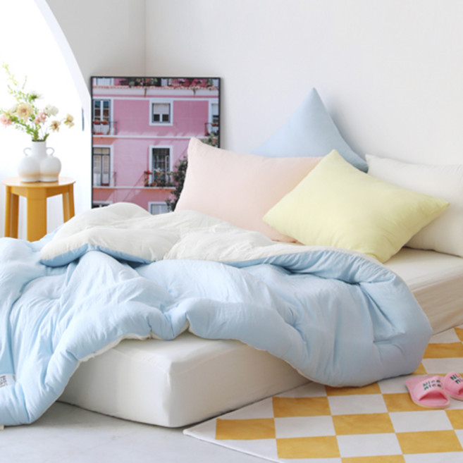 베이직톤 크레용 사계절 옥수수솜 차렵이불 세트