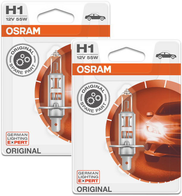 오스람 오리지널 램프, 2개, H1