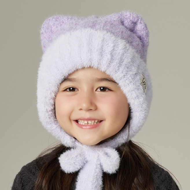 화이트샌즈 울 혼방 투톤 키즈 세르디 보닛햇