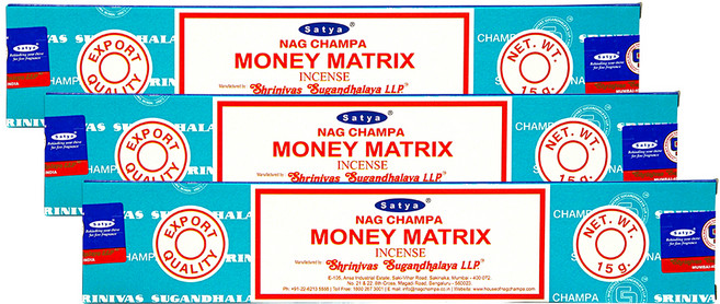 나그참파코리아 인센스 스틱 15g x 3p, 머니 매트릭스